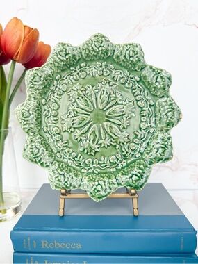 🇵🇹 Bordallo Pinheiro Majolica Green Carrot Salad Plate